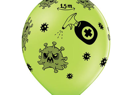 Latexballons Stop Corona 12"/30cmØ  6Stk.