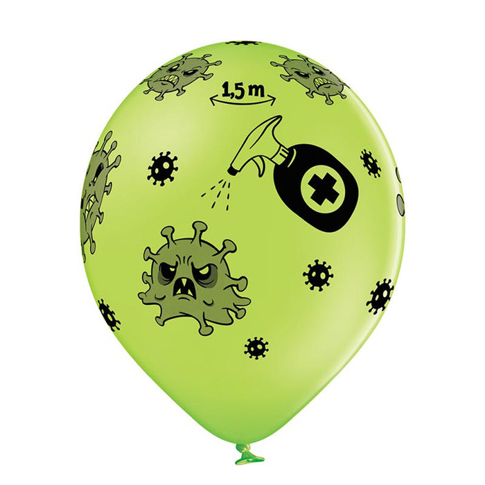 Latexballons Stop Corona 12"/30cmØ  6Stk.