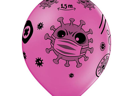 Latexballons Stop Corona 12"/30cmØ  6Stk.