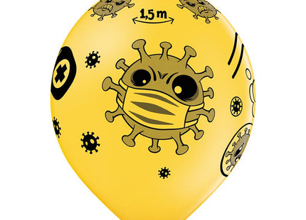 Latexballons Stop Corona 12"/30cmØ  6Stk.