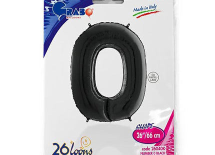 Riesenzahl Folienballon 40"/102cm | Schwarz #0
