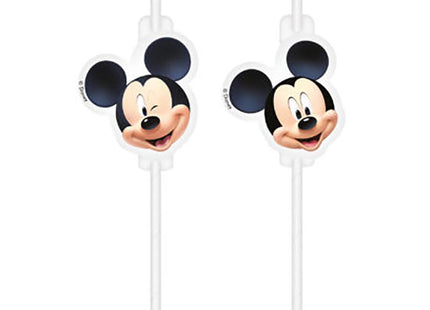 Strohhalm Papier Mickey Maus 4Stk.
