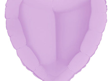 ABC18 Uni Herz 46 cm Lavendel Matte Satin