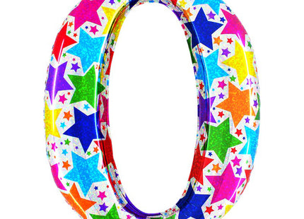 Riesenzahl #0 Sterne Holo 40"/102 cm