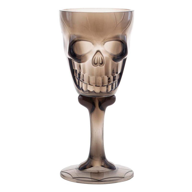 Becher Kelch Totenkopf, 15cm, Schwarz