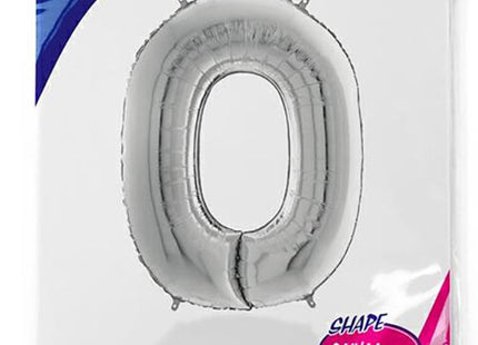 Riesenzahl Folienballon 26"/66cm | Silber #0