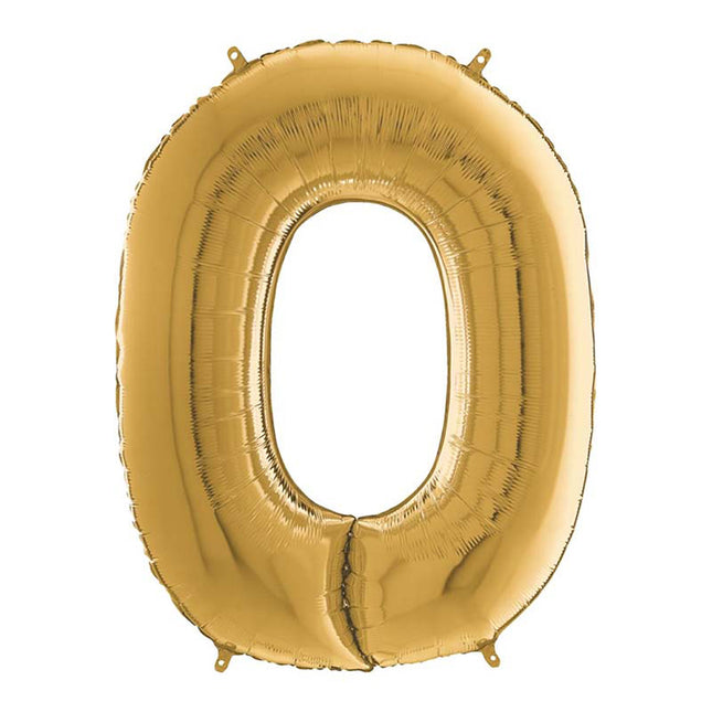 Riesenzahl Folienballon 26"/66cm | Gold #0