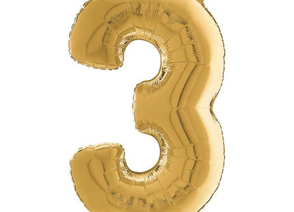 Riesenzahl Folienballon 26"/66cm | Gold #3