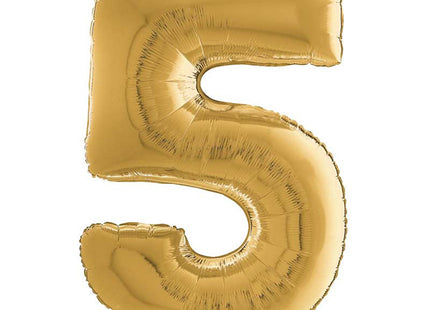 Riesenzahl Folienballon 26"/66cm | Gold #5
