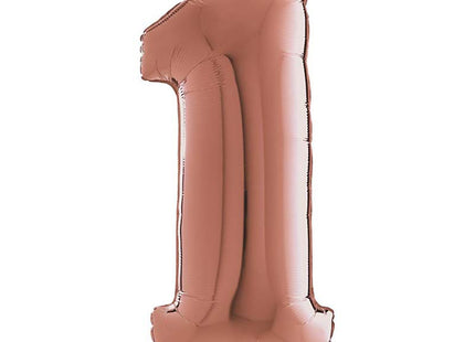 Riesenzahl Folienballon 26"/66cm | Rosegold #1