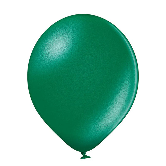 100 Stk. Luftballon Uni Metallic Ø 30cm | Oxfordgrün