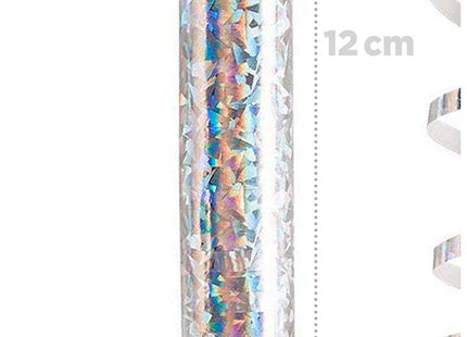Luftschlangen "Holografisch" 4m / 5 Rollen | Gold/Silber