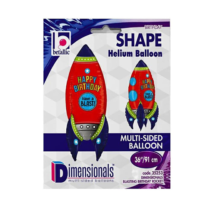 Shape Folienballon "Happy Birthday" Rakete