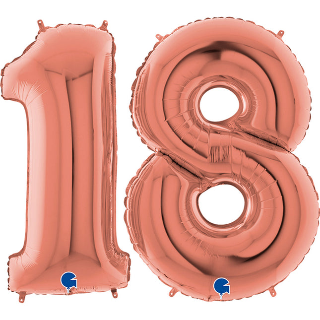 Riesenzahlen #18 Rosegold 40"/102 cm