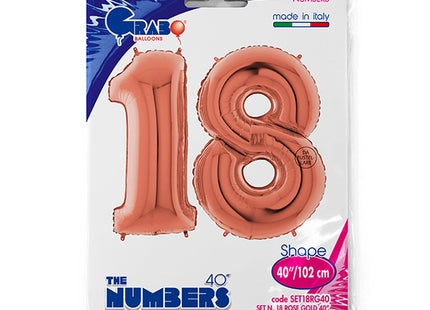 Riesenzahlen #18 Rosegold 40"/102 cm
