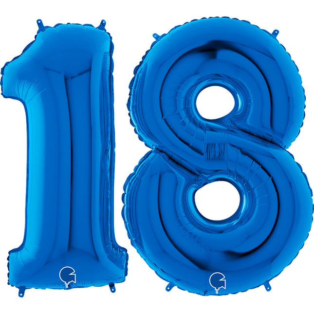 Riesenzahlen #18 Blau 40"/102 cm