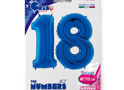 Riesenzahlen #18 Blau 40"/102 cm