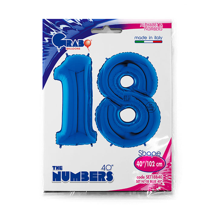 Riesenzahlen #18 Blau 40"/102 cm