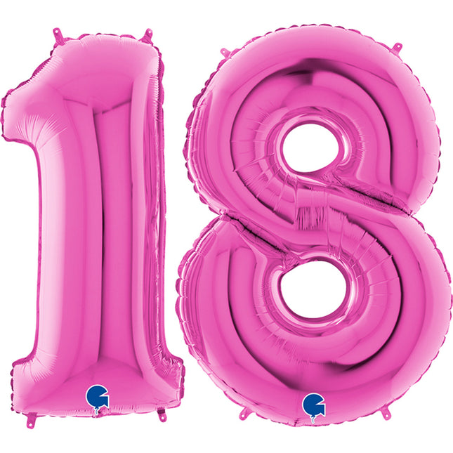 Riesenzahlen #18 Pink 40"/102 cm