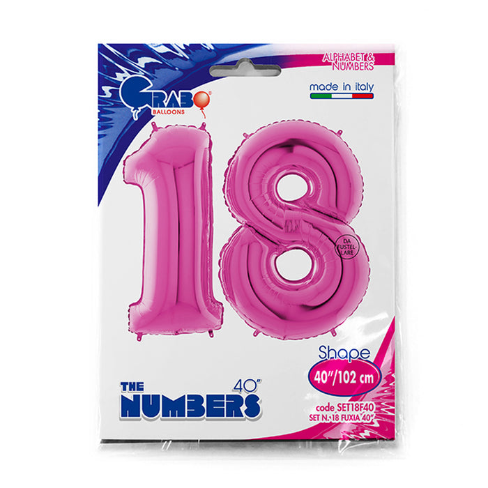 Riesenzahlen #18 Pink 40"/102 cm