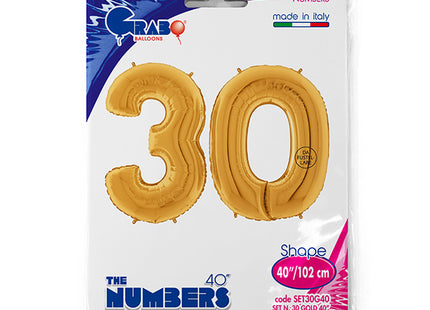 Riesenzahlen #30 Gold 40"/102 cm