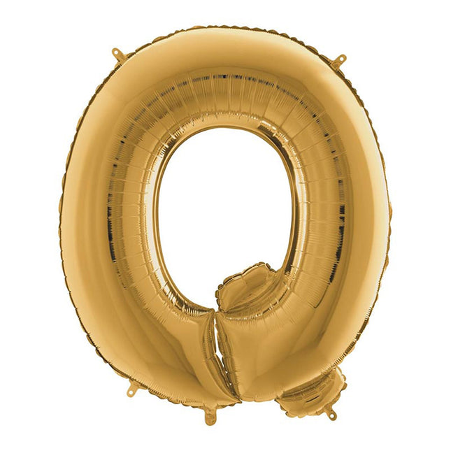 Riesenbuchstabe Folienballon 40"/102cm | Gold #Q