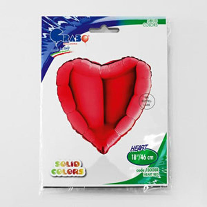 Uni 18 Herz ca. 46 cm ø Rot BULK