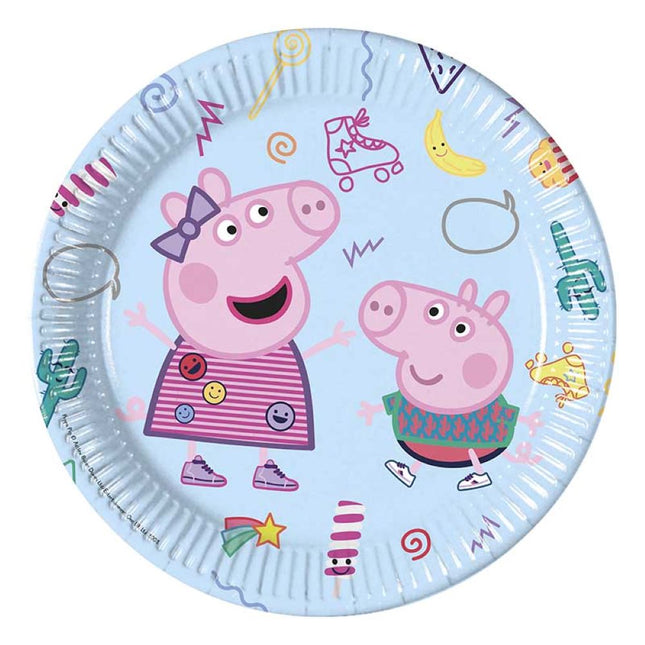 Pappteller Peppa Pig 23 cm Ø | 8 Stück FSC