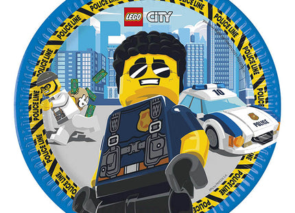 Pappteller Lego City 23cmØ/8 St. FSC Neu