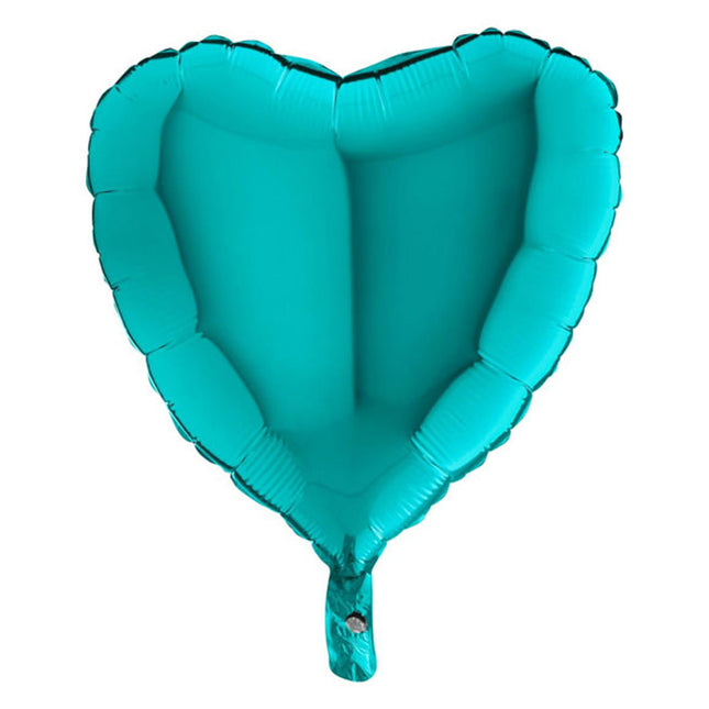 ABC18 Uni Herz 46 cm Tiffany /Türkis