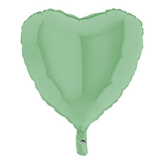 ABC18 Uni Herz 46 cm Matte Satin Grün