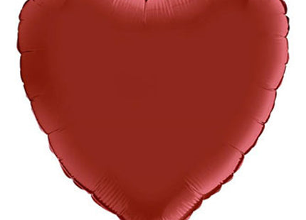ABC18 Uni Herz 46 cm Satin Rubin Rot