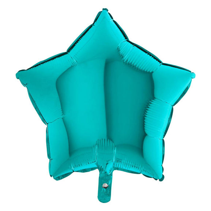 ABC18 Stern Folienballon Uni | Ø 46 cm Tiffany / TÃ¼rkis