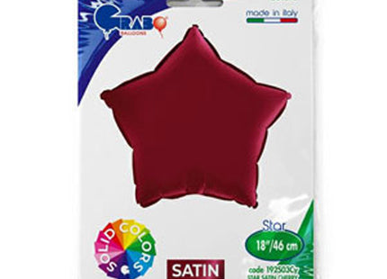 ABC18 Uni Stern 46 cm Satin Kirsch Rot
