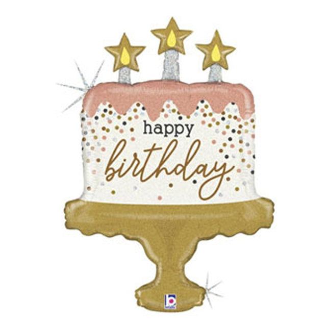 ABC Shape Birthday Cake Confetti Glitter 84 cm