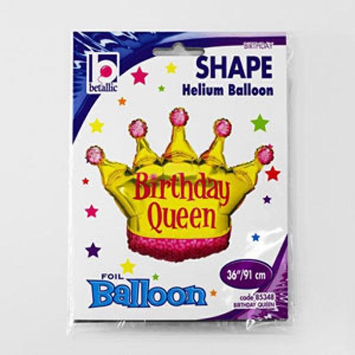 Shape Folienballon "Birthday Queen" Krone | 91 cm
