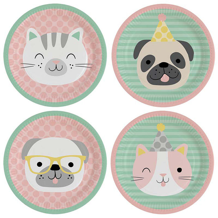 Pappteller "Hello Pets" | Ø23cm/8Stk. FSC