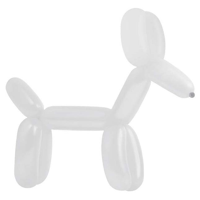 Modelling Ballons E260, Weiß, 114 cm, 100 Stück