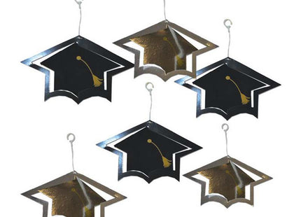 Swirldeko Graduation Abschlusshüte 6 Stück