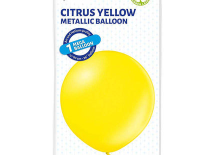 U250 Luftballon Ø 80cm/1Stk. | Metallic ZitrGelb #082