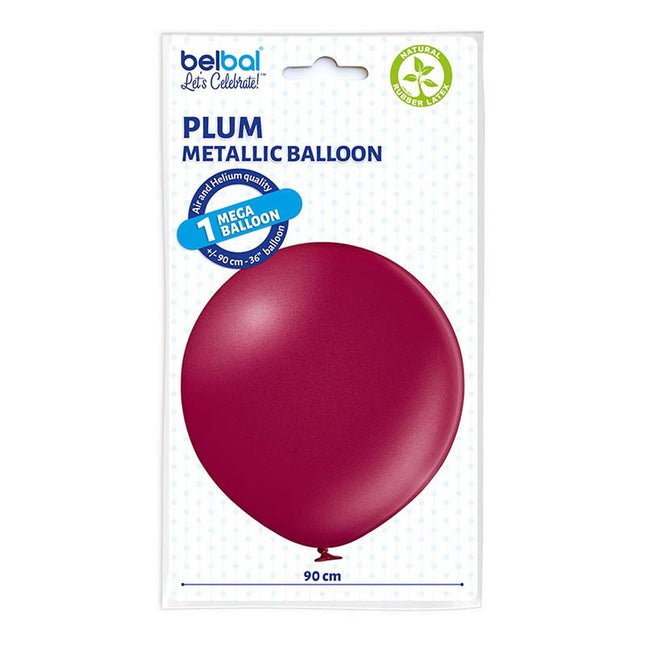 U250 Luftballon Ø 80cm/1Stk. | Metallic Pflaume #087