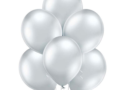 8 Luftballons Uni Glossy Ø30/33cm | Silber