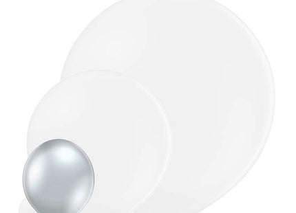 8 Luftballons Uni Glossy Ø30/33cm | Silber