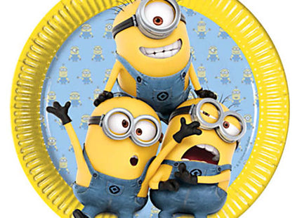 Pappteller Minions rund 23cmØ/8 St. FSC