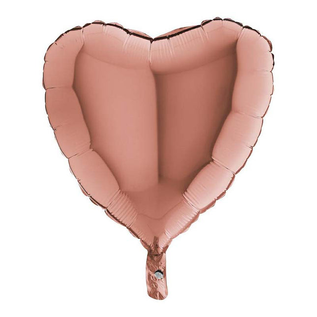 Uni 18 Herz ca. 46cm ø Rosegold
