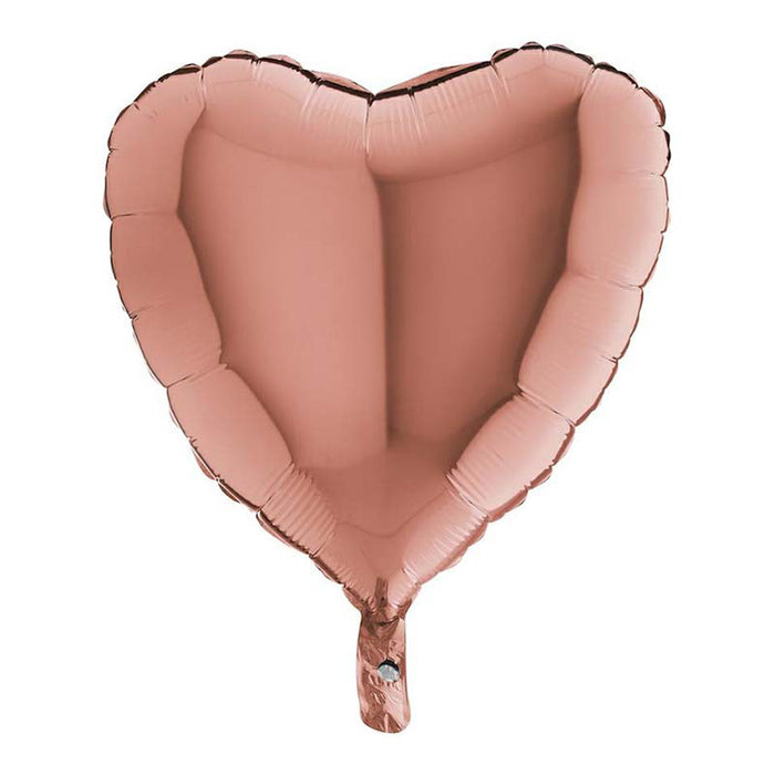 Uni 18 Herz ca. 46cm ø Rosegold