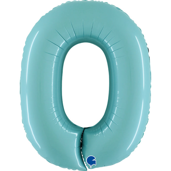 Riesenzahl Folienballon 40"/102cm | Pastel Blue #9