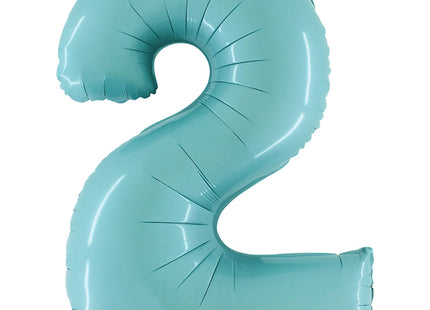 Riesenzahl Folienballon 40"/102cm | Pastel Blue #2