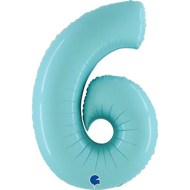 Riesenzahl Folienballon 40"/102cm | Pastel Blue #6