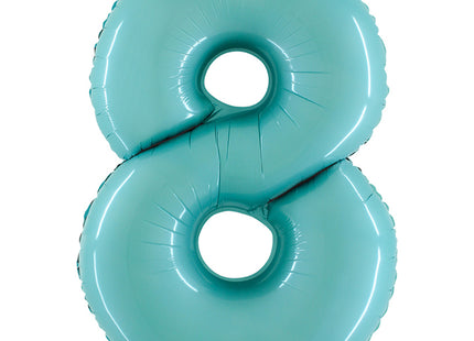 Riesenzahl Folienballon 40"/102cm | Pastel Blue #8